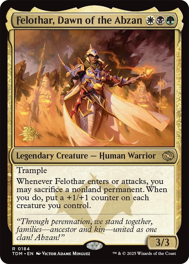 Felothar, Dawn of the Abzan [Tarkir: Dragonstorm Prerelease Promos] | The Time Vault CA