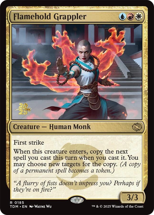 Flamehold Grappler [Tarkir: Dragonstorm Prerelease Promos] | The Time Vault CA