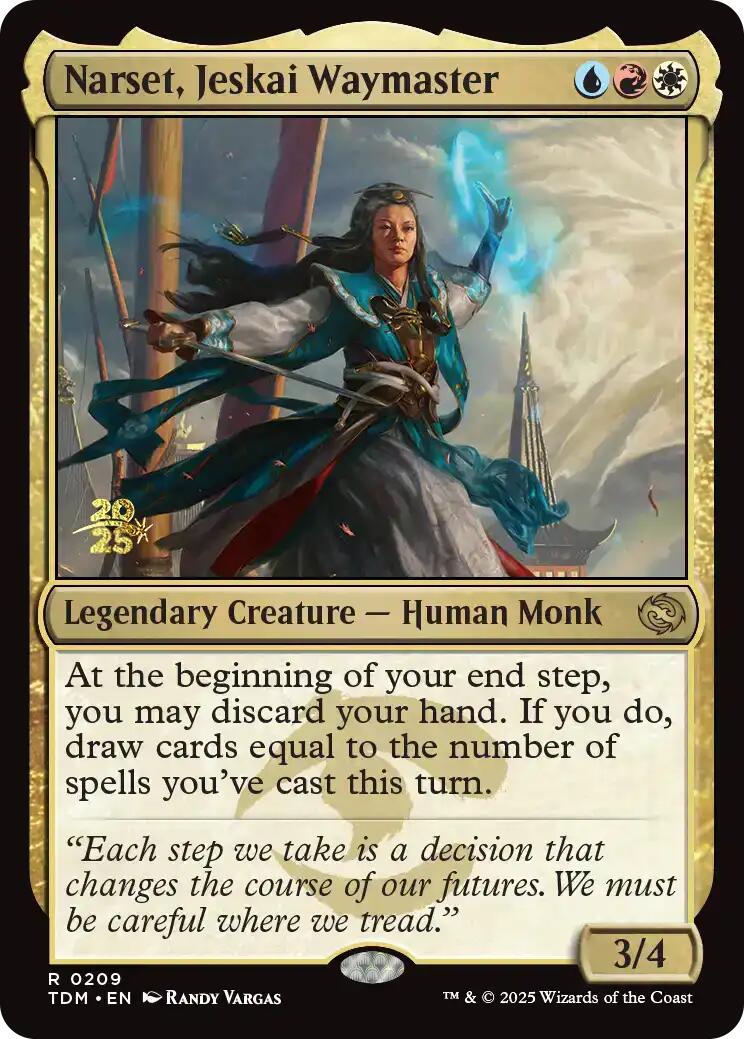 Narset, Jeskai Waymaster [Tarkir: Dragonstorm Prerelease Promos] | The Time Vault CA