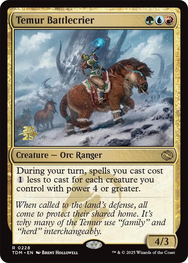 Temur Battlecrier [Tarkir: Dragonstorm Prerelease Promos] | The Time Vault CA