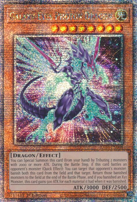 Galaxy-Eyes Photon Dragon (New Art) [RA04-EN008] Quarter Century Secret Rare | The Time Vault CA