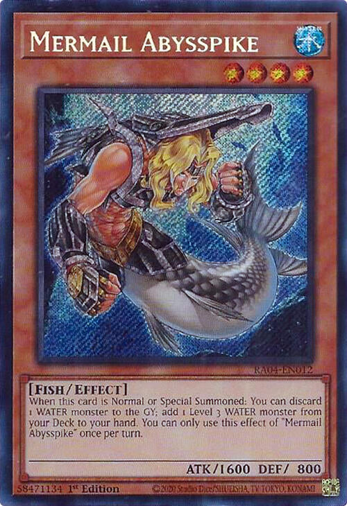 Mermail Abysspike [RA04-EN012] Secret Rare | The Time Vault CA