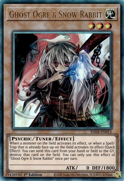 Ghost Ogre & Snow Rabbit [RA04-EN015] Prismatic Ultimate Rare | The Time Vault CA
