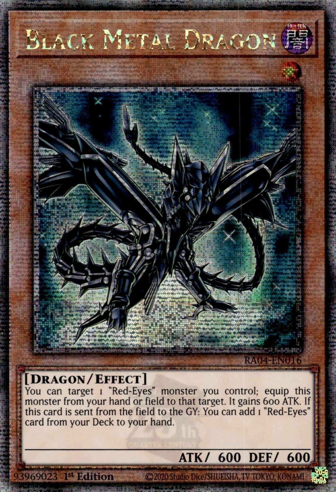 Black Metal Dragon [RA04-EN016] Quarter Century Secret Rare | The Time Vault CA