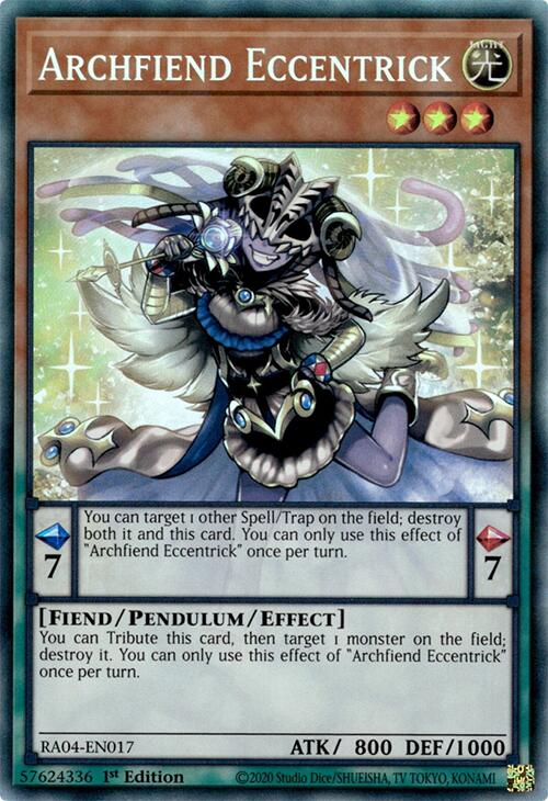 Archfiend Eccentrick [RA04-EN017] Prismatic Collector's Rare | The Time Vault CA
