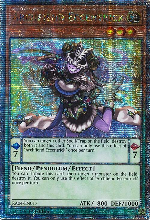 Archfiend Eccentrick [RA04-EN017] Quarter Century Secret Rare | The Time Vault CA