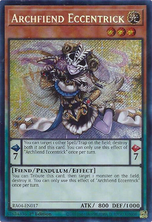 Archfiend Eccentrick [RA04-EN017] Secret Rare | The Time Vault CA
