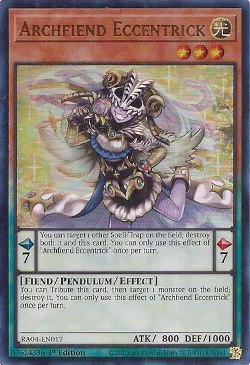 Archfiend Eccentrick [RA04-EN017] Ultra Rare | The Time Vault CA
