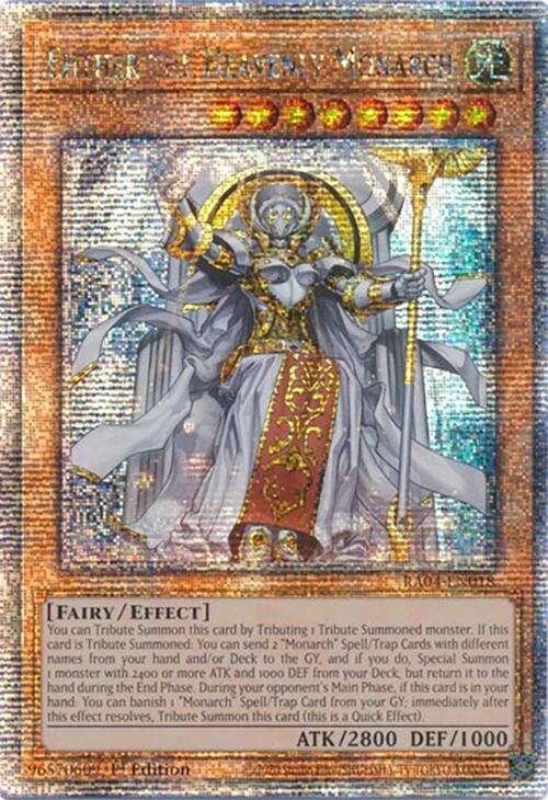 Ehther the Heavenly Monarch [RA04-EN018] Quarter Century Secret Rare | The Time Vault CA