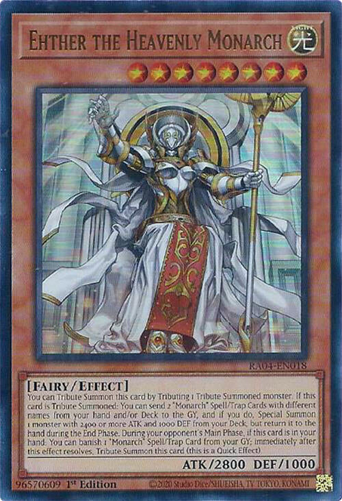 Ehther the Heavenly Monarch [RA04-EN018] Ultra Rare | The Time Vault CA