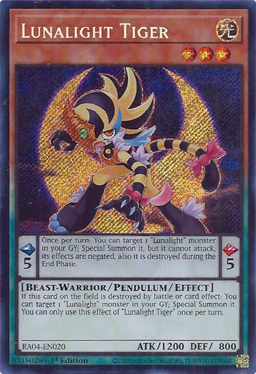 Lunalight Tiger [RA04-EN020] Secret Rare | The Time Vault CA