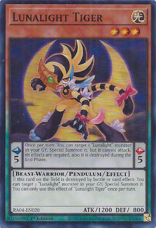 Lunalight Tiger [RA04-EN020] Super Rare | The Time Vault CA
