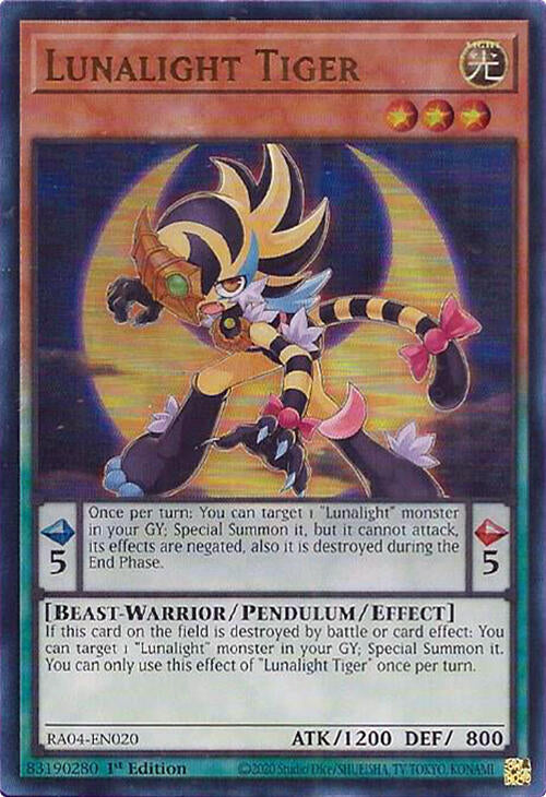 Lunalight Tiger [RA04-EN020] Ultra Rare | The Time Vault CA