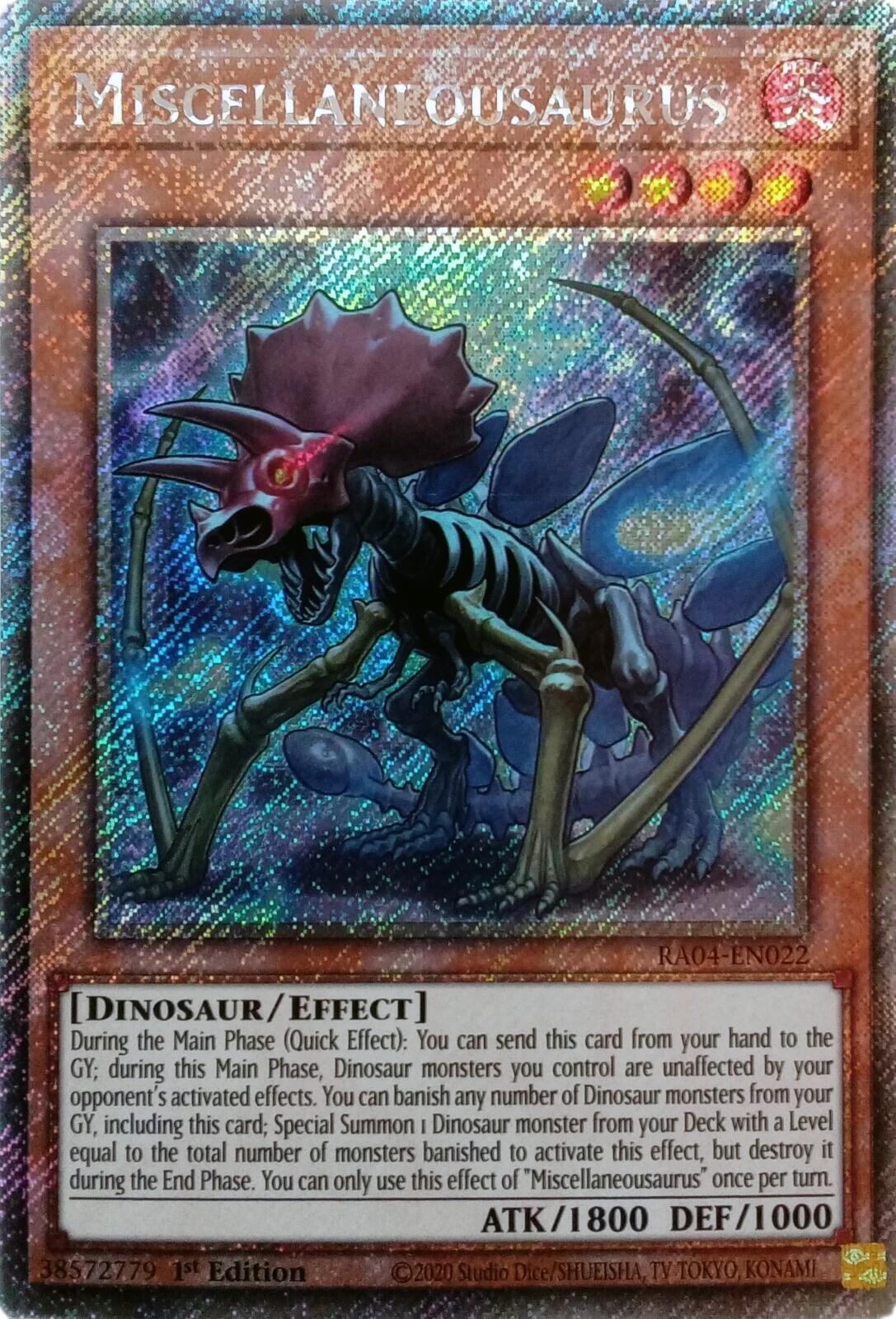 Miscellaneousaurus [RA04-EN022] Platinum Secret Rare | The Time Vault CA