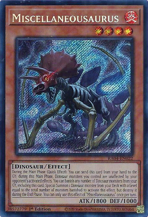 Miscellaneousaurus [RA04-EN022] Secret Rare | The Time Vault CA
