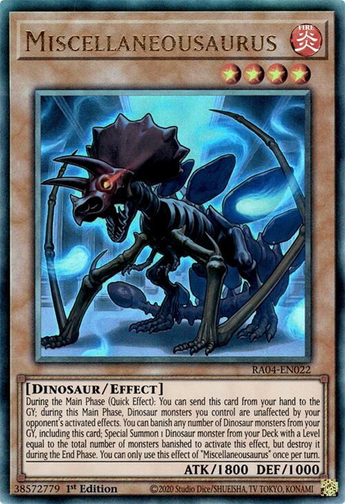 Miscellaneousaurus [RA04-EN022] Prismatic Ultimate Rare | The Time Vault CA