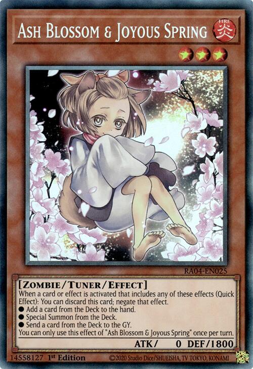 Ash Blossom & Joyous Spring (Alternate Art) [RA04-EN025] Prismatic Collector's Rare | The Time Vault CA