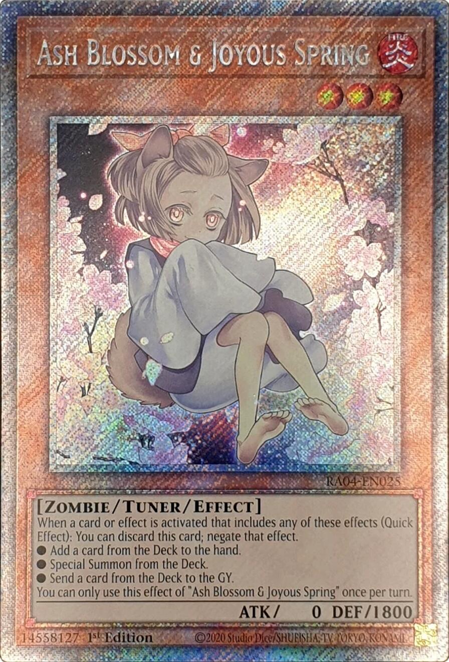 Ash Blossom & Joyous Spring (Alternate Art) [RA04-EN025] Platinum Secret Rare | The Time Vault CA