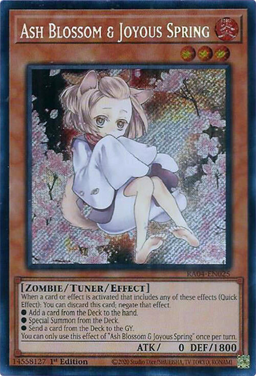 Ash Blossom & Joyous Spring (Alternate Art) [RA04-EN025] Secret Rare | The Time Vault CA