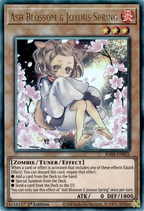 Ash Blossom & Joyous Spring (Alternate Art) [RA04-EN025] Prismatic Ultimate Rare | The Time Vault CA