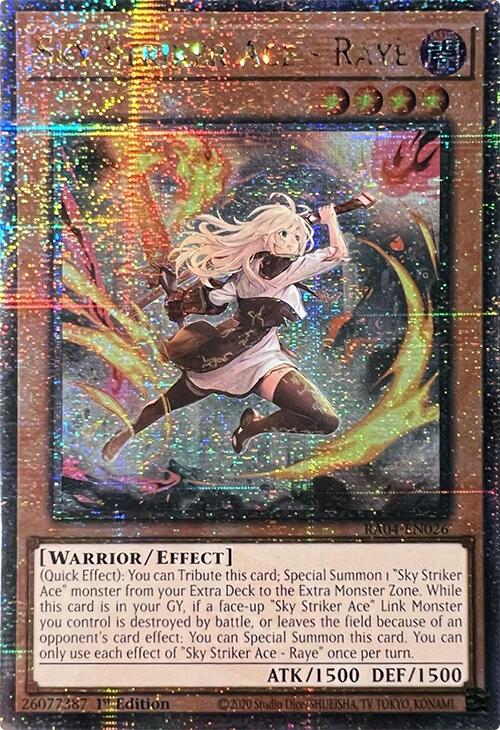 Sky Striker Ace - Raye (New Art) [RA04-EN026] Quarter Century Secret Rare | The Time Vault CA