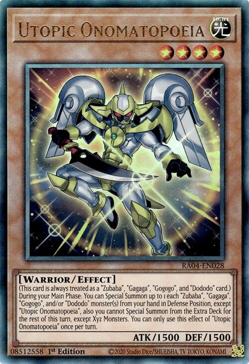 Utopic Onomatopoeia [RA04-EN028] Ultimate Rare | The Time Vault CA