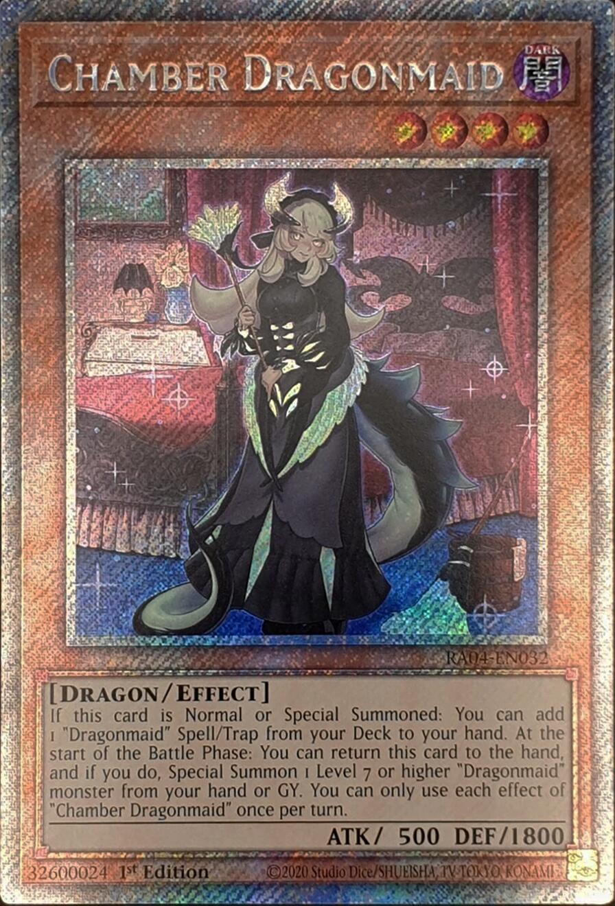 Chamber Dragonmaid [RA04-EN032] Platinum Secret Rare | The Time Vault CA