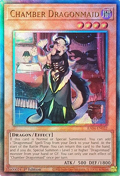Chamber Dragonmaid [RA04-EN032] Prismatic Ultimate Rare | The Time Vault CA