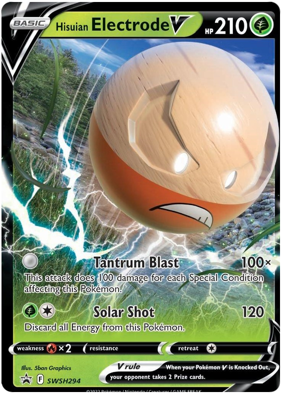 Hisuian Electrode V (SWSH294) (Jumbo Card) [Sword & Shield: Black Star Promos] | The Time Vault CA