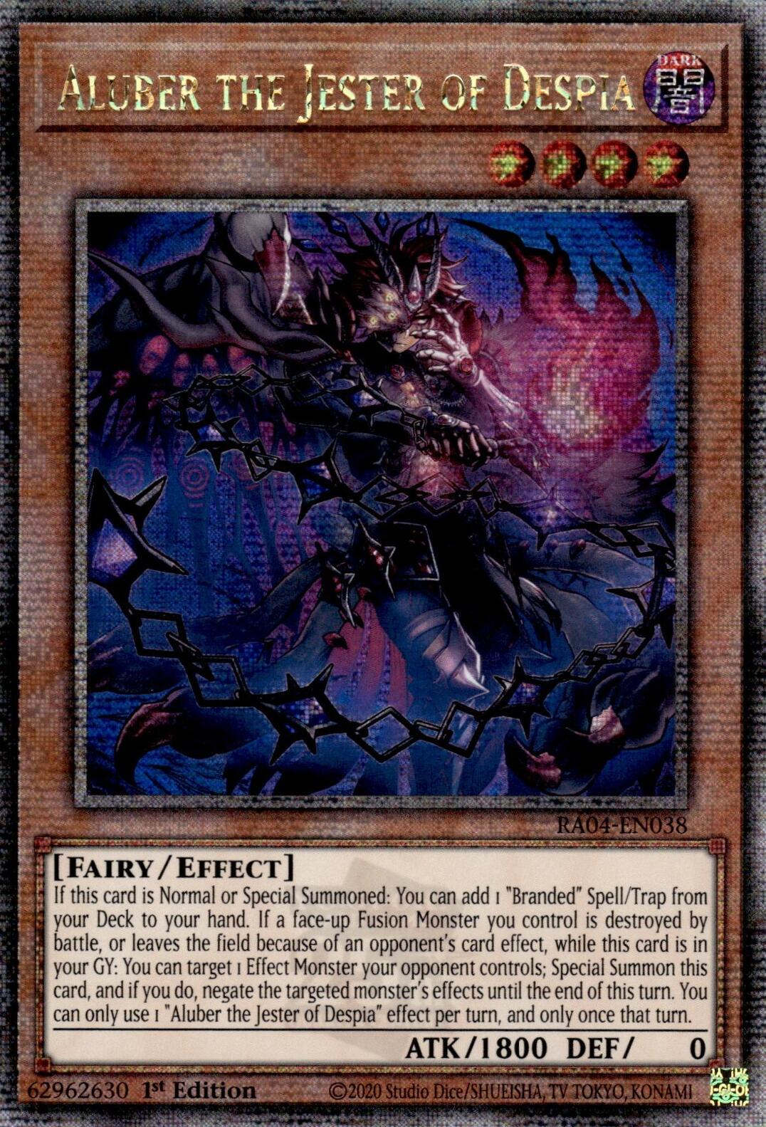 Aluber the Jester of Despia (New Art) [RA04-EN038] Quarter Century Secret Rare | The Time Vault CA