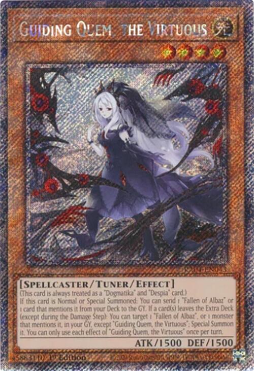 Guiding Quem, the Virtuous [RA04-EN043] Platinum Secret Rare | The Time Vault CA
