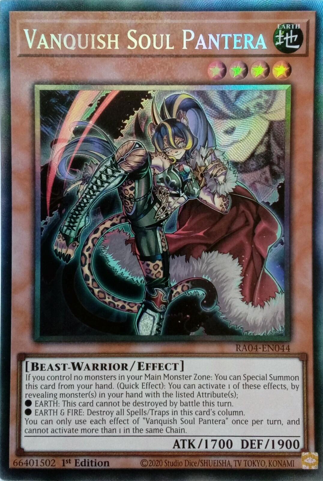 Vanquish Soul Pantera [RA04-EN044] Prismatic Collector's Rare | The Time Vault CA