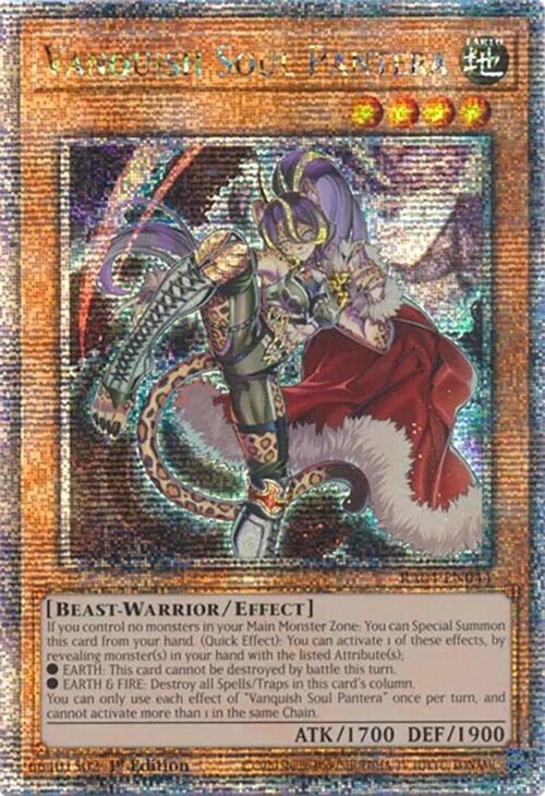 Vanquish Soul Pantera [RA04-EN044] Quarter Century Secret Rare | The Time Vault CA