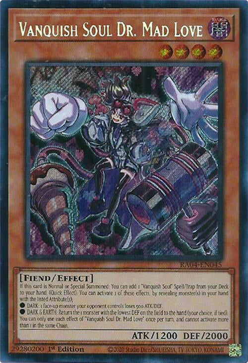 Vanquish Soul Dr. Mad Love [RA04-EN045] Secret Rare | The Time Vault CA