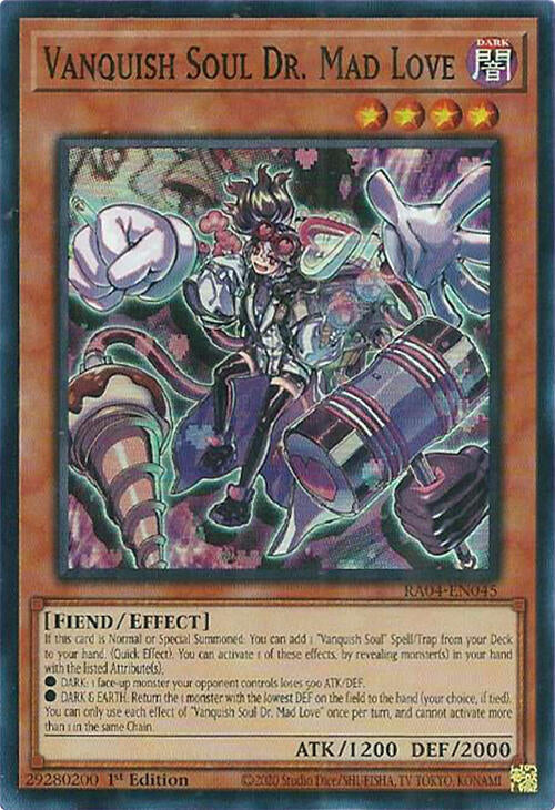 Vanquish Soul Dr. Mad Love [RA04-EN045] Super Rare | The Time Vault CA