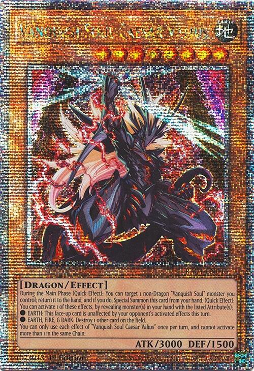 Vanquish Soul Caesar Valius [RA04-EN046] Quarter Century Secret Rare | The Time Vault CA