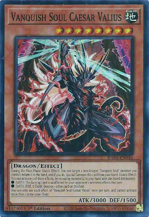Vanquish Soul Caesar Valius [RA04-EN046] Super Rare | The Time Vault CA