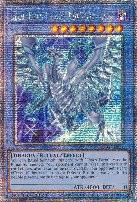 Blue-Eyes Chaos MAX Dragon (New Art) [RA04-EN051] Quarter Century Secret Rare | The Time Vault CA