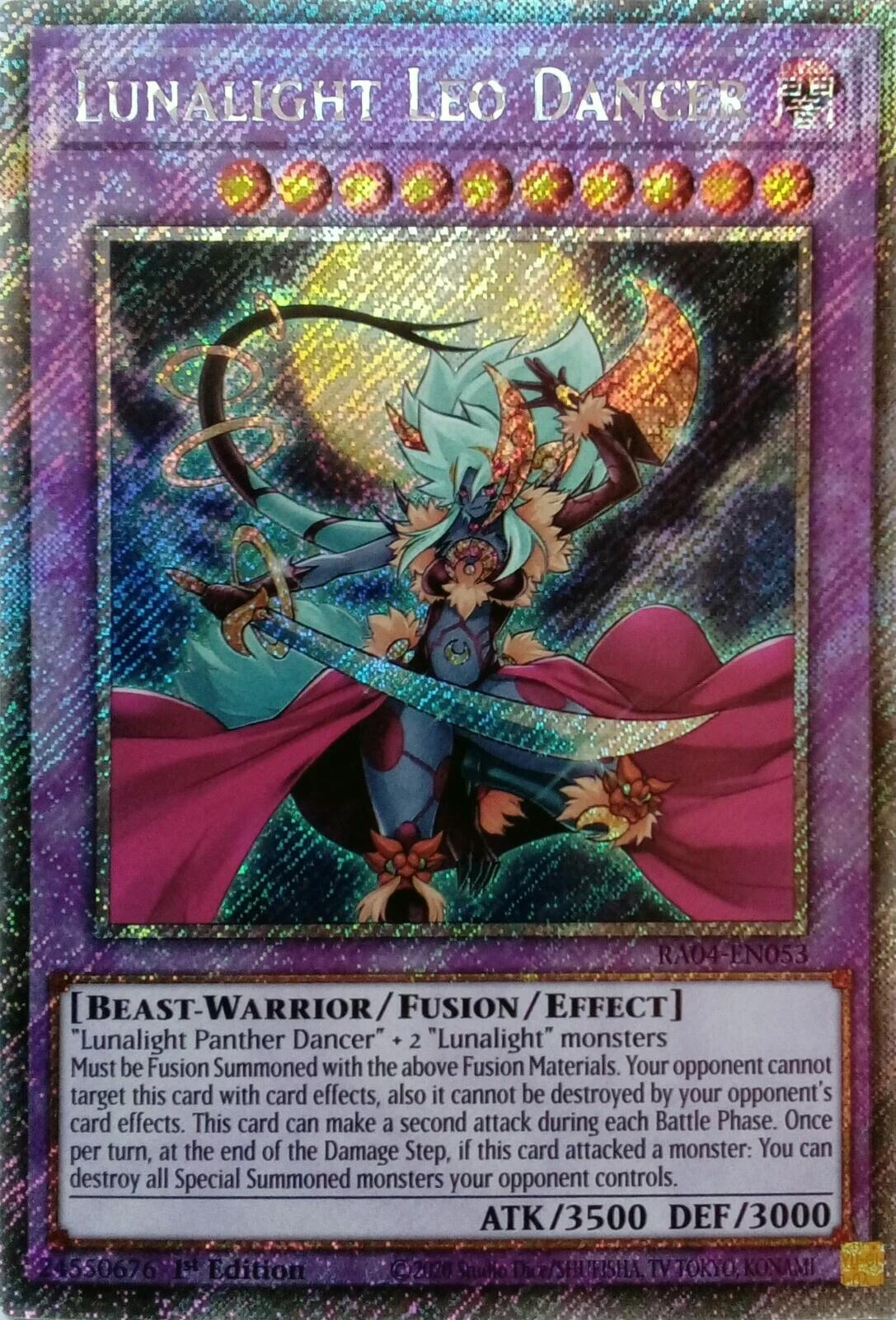 Lunalight Leo Dancer [RA04-EN053] Platinum Secret Rare | The Time Vault CA