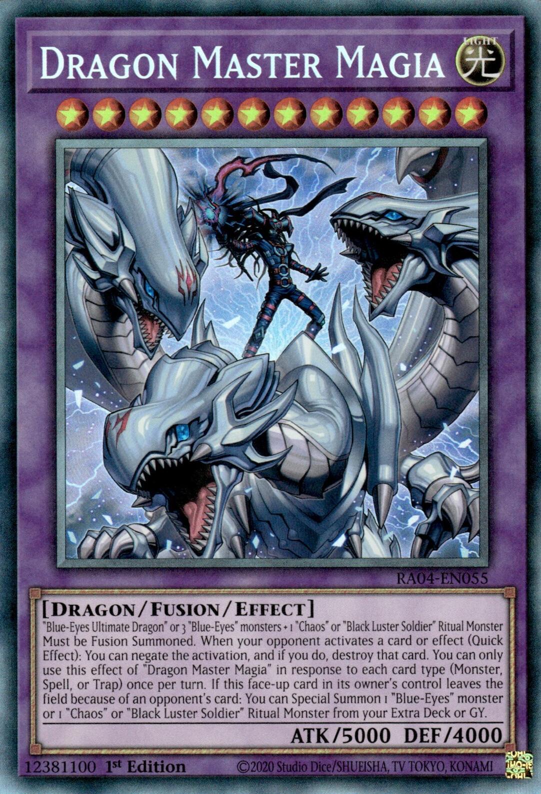 Dragon Master Magia [RA04-EN055] Prismatic Collector's Rare | The Time Vault CA