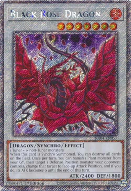 Black Rose Dragon [RA04-EN057] Platinum Secret Rare | The Time Vault CA