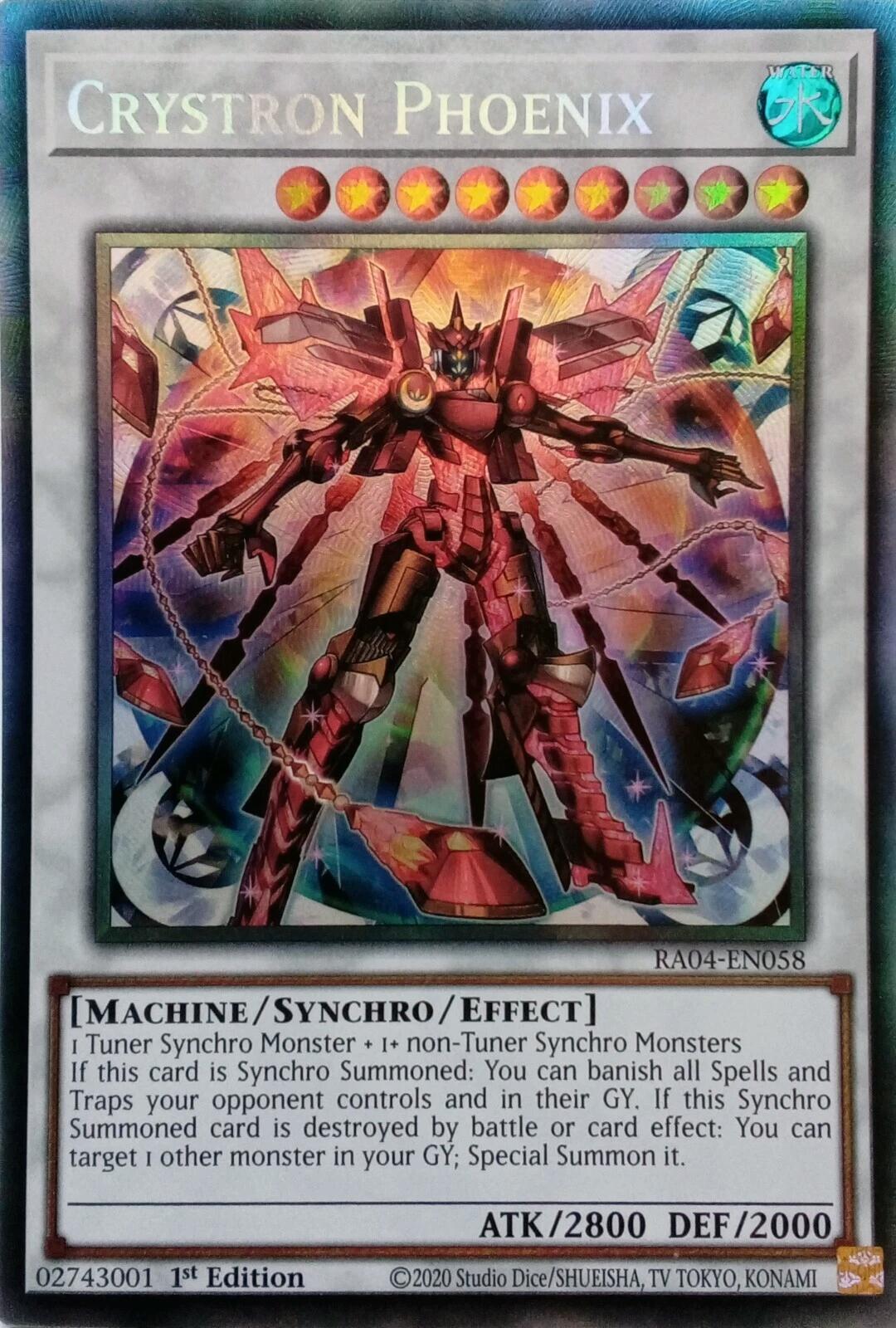 Crystron Phoenix [RA04-EN058] Prismatic Collector's Rare | The Time Vault CA