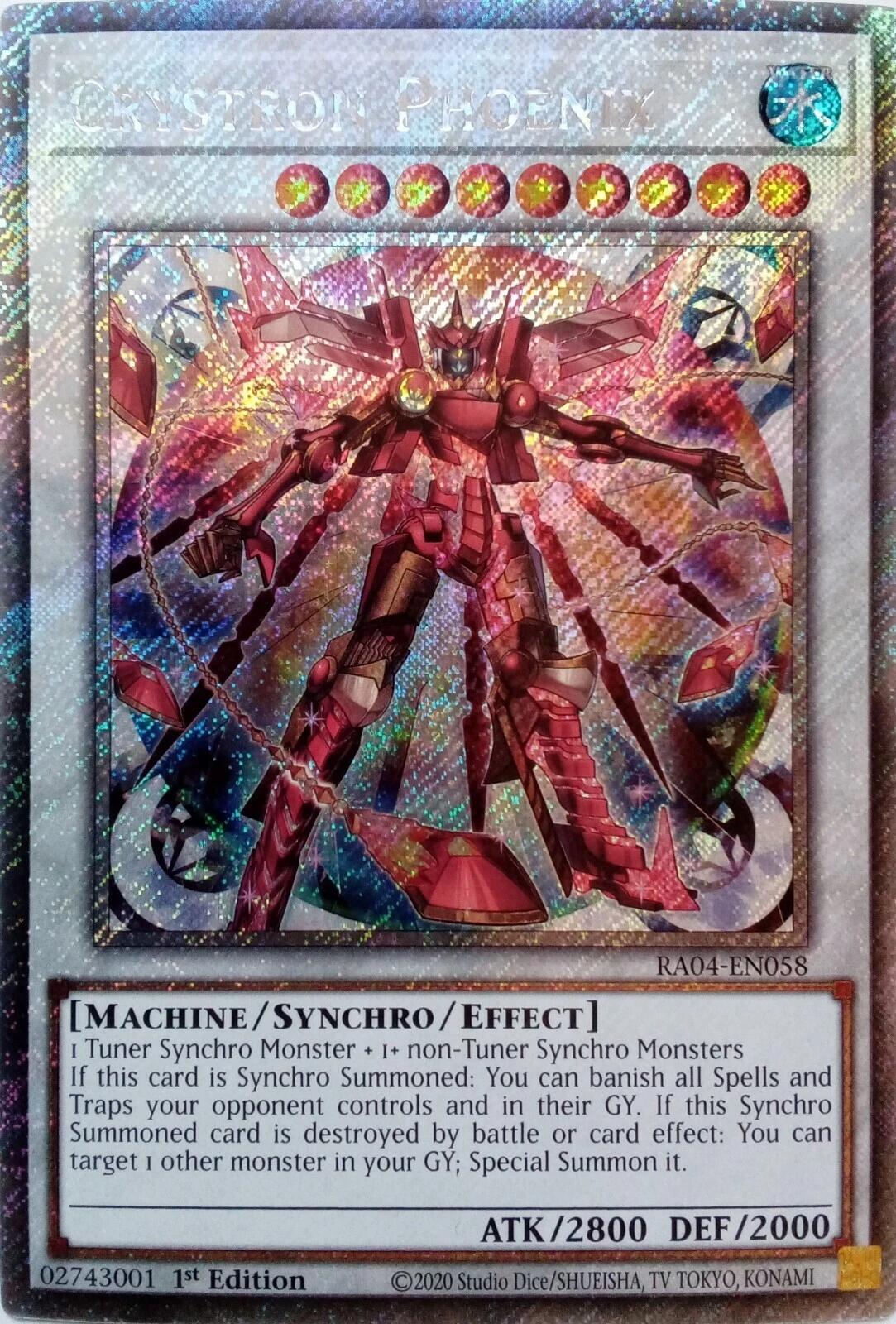 Crystron Phoenix [RA04-EN058] Platinum Secret Rare | The Time Vault CA