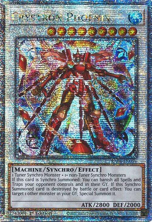 Crystron Phoenix [RA04-EN058] Quarter Century Secret Rare | The Time Vault CA