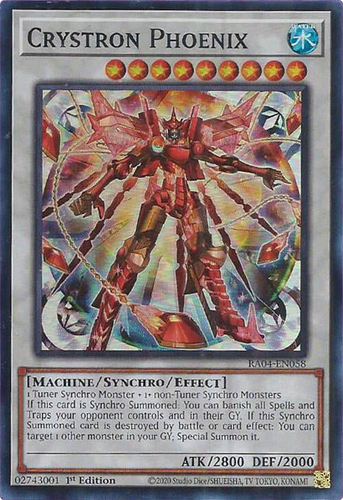 Crystron Phoenix [RA04-EN058] Super Rare | The Time Vault CA
