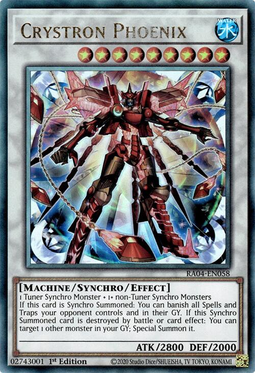 Crystron Phoenix [RA04-EN058] Prismatic Ultimate Rare | The Time Vault CA