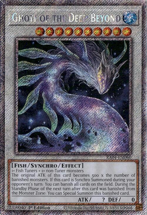 Ghoti of the Deep Beyond [RA04-EN060] Platinum Secret Rare | The Time Vault CA