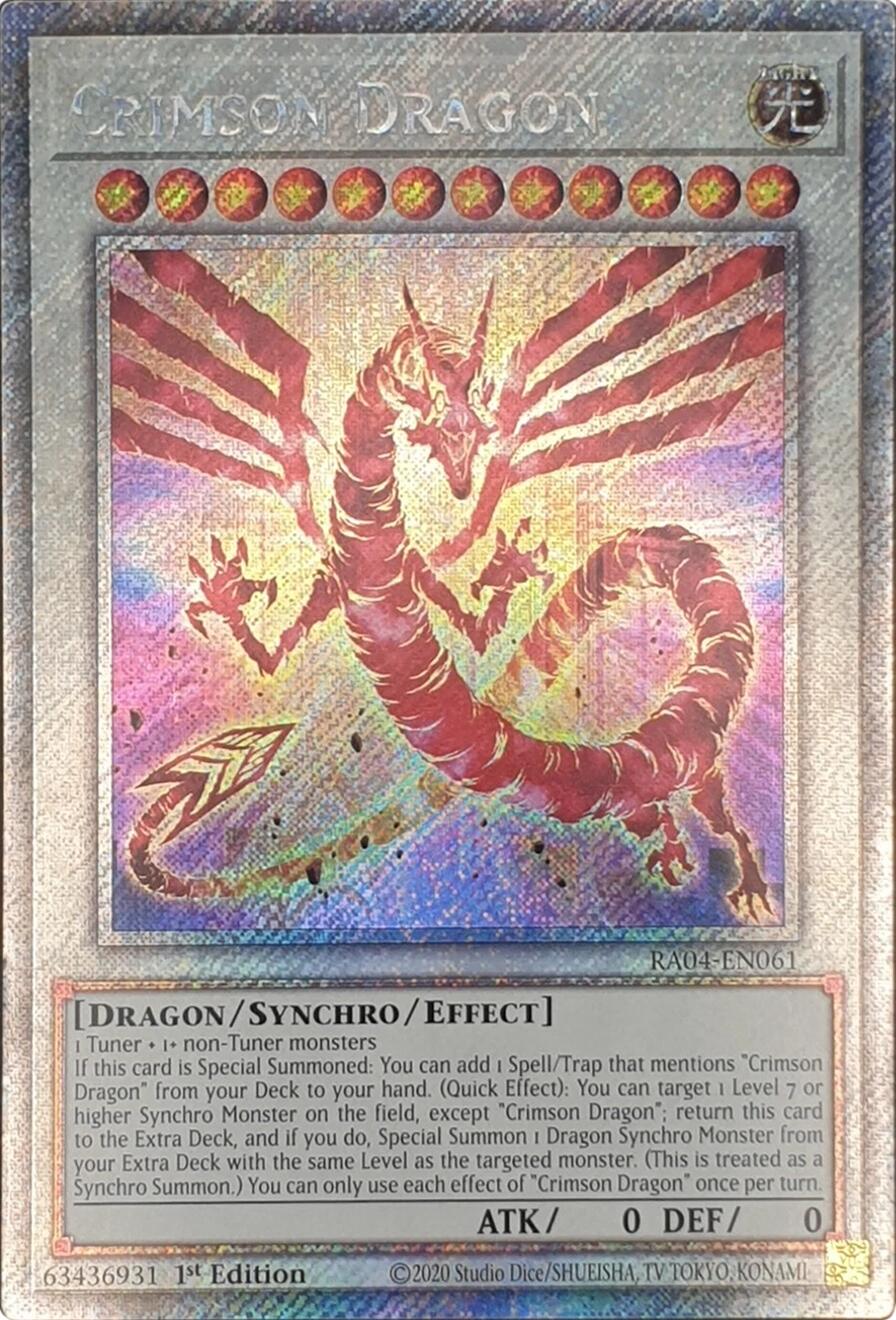 Crimson Dragon (card) [RA04-EN061] Platinum Secret Rare | The Time Vault CA