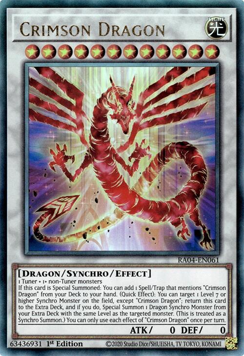 Crimson Dragon (card) [RA04-EN061] Prismatic Ultimate Rare | The Time Vault CA