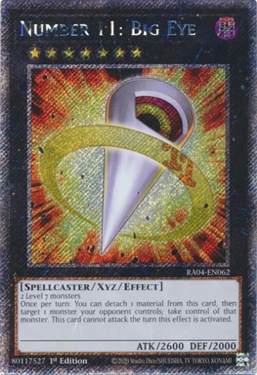 Number 11: Big Eye [RA04-EN062] Platinum Secret Rare | The Time Vault CA